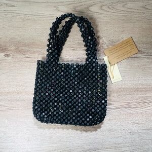 Collection Eighteen 18 Black Beaded Purse